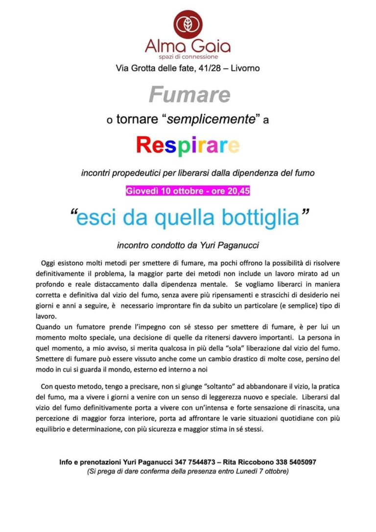 Esci da quella bottiglia
