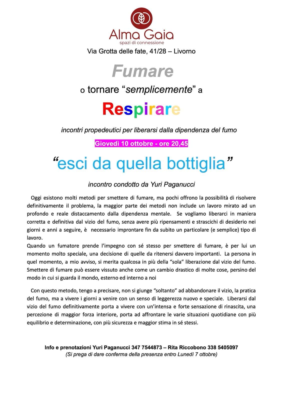 Esci da quella bottiglia 1 Respirare
